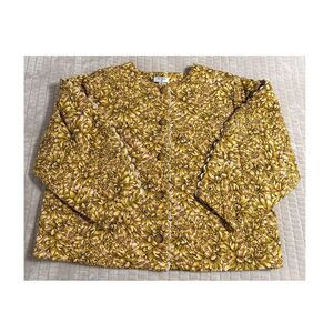 Kika Vargas x Target Women’s 1X Floral Quilted Jacket Button Front Yellow